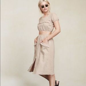 Reformation Jalisco Two Piece Set Beige